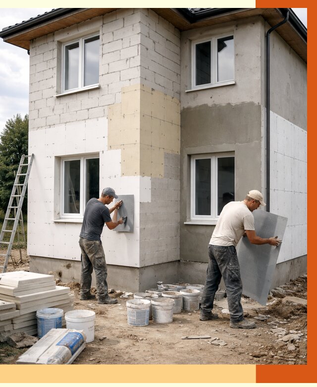 Утепление дома из газобетона в Городце от 4252 руб./м² — заказать у ТепломастерГрд